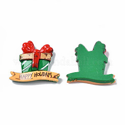 Кабошоны из непрозрачной смолы с рождественской тематикой&nbsp;CRES-N021-120