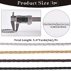 5 м плетеный круглый шнур из искусственной кожи для украшений&nbsp;OCOR-GF0004-96A-04