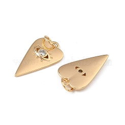 Латунные микропаве прозрачные подвески с фианитом&nbsp;KK-A280-15G