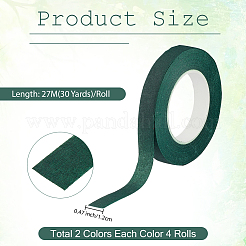 8 рулон двухцветной бумажной флористической ленты для обмотки стебля букета&nbsp;AJEW-CN0005-47