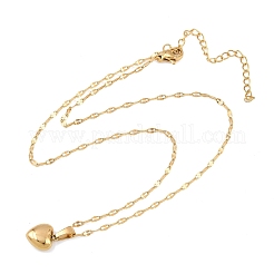 Женские ожерелья с подвеской в виде сердца из нержавеющей стали 304&nbsp;NJEW-P342-01G