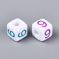 Непрозрачные акриловые европейские большие шарики отверстия&nbsp;SACR-N020-01A-10