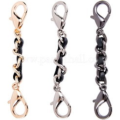 3 шт. 3 цвета pu кожа сплав crub цепь ремень удлинитель для кошелька ремешок для изготовления кошелька&nbsp;PURS-CL0001-11A