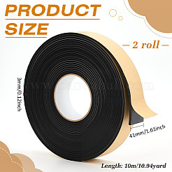 2 рулон прочной адгезионной ленты из вспененной резины EVA&nbsp;AJEW-BC0009-88C