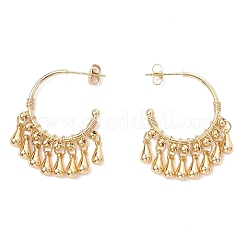 Латунные серьги-люстры в форме капли&nbsp;EJEW-TA00784