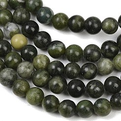 Природные китайский нефрит бисер пряди&nbsp;G-F363-6mm