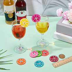 8 шт. оранжевые силиконовые подвески для бокалов вина&nbsp;AJEW-WH00471-02