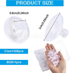 300 шт. Пластиковые гайки для ушей&nbsp;KY-YW0001-99