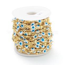 Звено цепи с эмалью из золотой латуни&nbsp;CHC-H103-16A-G