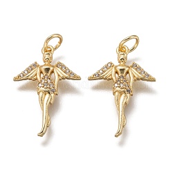 Латунные микропаве прозрачные подвески с фианитом&nbsp;ZIRC-I051-10