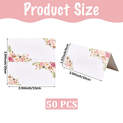 1 пакет бумажных пустых карточек для рассадки&nbsp;AJEW-CN0004-26A