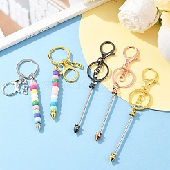 10 шт. брелок из сплава с бусинами для изготовления ювелирных изделий своими руками&nbsp;KEYC-YW0001-29RG