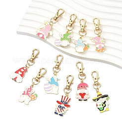 10 шт. подвесные украшения из эмалевого пасхального сплава&nbsp;HJEW-YW00312