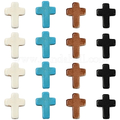 120шт 4 цвета синтетические бирюзовые бусины&nbsp;TURQ-YW0001-09