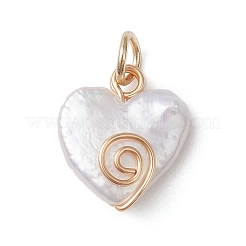 Подвески в форме сердца из натурального жемчуга кеши&nbsp;PALLOY-JF04809-01