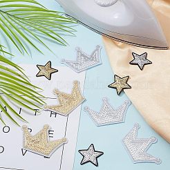 24 шт. 2 стиля компьютеризированная вышивка ткань утюг на / пришить патчи&nbsp;DIY-FG0002-85