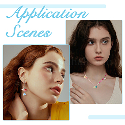 200шт 20 цвета стеклянные градиентные колпачки для бусин&nbsp;GLAA-HS0001-03