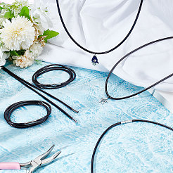 Плетеные круглые шнуры из вощеного полиэстера&nbsp;FIND-WH0136-59B-02