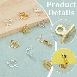 40шт 2 цвета латунные клипсы для серег&nbsp;KK-PH0010-11