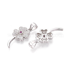 Подвески из стерлингового серебра с микропаве и прозрачными кубическими циркониями в честь 925-го дня Святого Патрика.&nbsp;STER-T008-80P