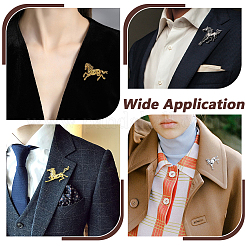 6шт брошь в виде лошади из сплава&nbsp;JEWB-PH0001-54AS