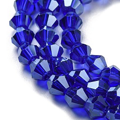 Прозрачные стеклянные бусины гальваническим пряди&nbsp;LS-EGLA-A039-T4mm-A06