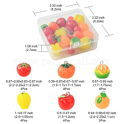 24шт 6 стиля непрозрачные подвески из смолы&nbsp;RESI-FS0001-48