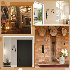 Чугунные крючки для одежды в форме подковы&nbsp;LS-AJEW-WH0696-207A