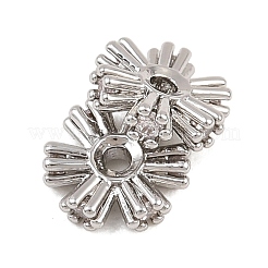 Латунные микро проложить кубического циркония бусы&nbsp;KK-H538-20B-P