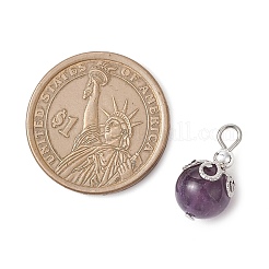 6 шт. 6 вида круглых подвесок из натурального черного оникса&nbsp;PALLOY-JF04229