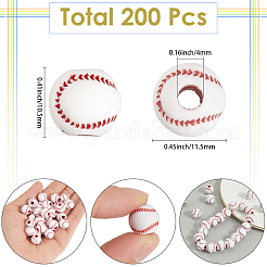 200 шт. непрозрачные акриловые круглые бусины&nbsp;MACR-SP0001-89A