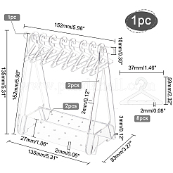 Вешалка для пальто съемные акриловые серьги-дисплеи&nbsp;EDIS-WH0012-08