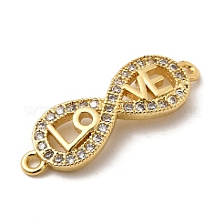 Шармы-соединители из латуни с микропаве из кубического циркония&nbsp;KK-I360-033G