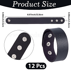 12 шт. браслеты из ПВХ и железного шнура&nbsp;AJEW-CL0002-49C