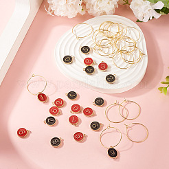 2 комплект подвесок из эмали из сплава&nbsp;ENAM-TA0002-80