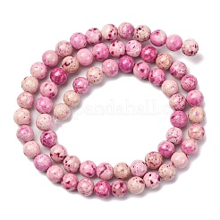 Нити из натурального окрашенного мрамора&nbsp;G-P593-6mm-05