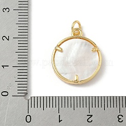 Латунь микропаве фианиты с подвесками-ракушками&nbsp;KK-Z115-04G