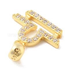 925 подвеска из стерлингового серебра с прозрачным микропаве и цирконием&nbsp;STER-Z012-06G-12