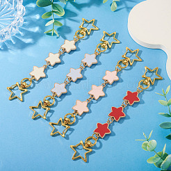 4 шт. сплав эмалированные цепи-удлинители для сумок&nbsp;HJEW-TAC0105