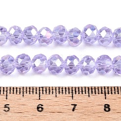 Стеклянные бусины с гальваническим покрытием &nbsp;X-EGLA-A044-T6mm-B17