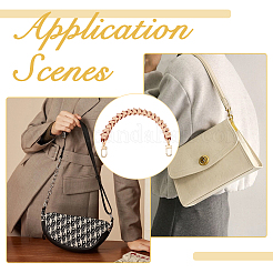 Ручки для сумок из микрофибры и кожи&nbsp;PURS-WH0008-08B