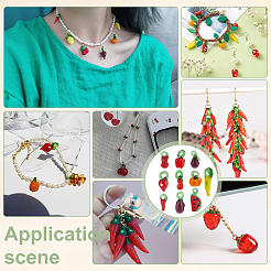 70 шт. 10-х стилевые стеклянные подвески на фруктово-овощную тематику&nbsp;GGLA-PH0001-69