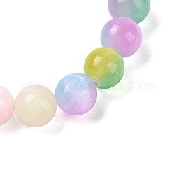 Женские эластичные браслеты из натурального селенита с круглыми бусинами&nbsp;G-U005-02E