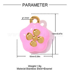 Подвески из нержавеющей стали 304 с эмалью&nbsp;STAS-OY011-81G