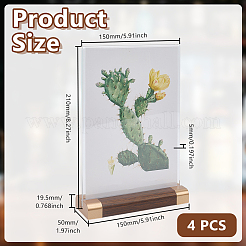 4шт прямоугольный акриловый держатель для карточек на стол&nbsp;AJEW-AR0005-27B