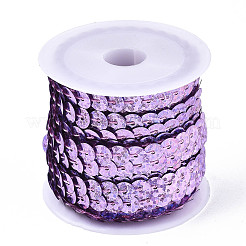 Бусины с пайеткой из экологически чистого пластика&nbsp;PVC-Q092-6mm-P50129