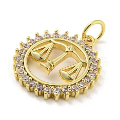 Покрытие стойки латунь микропаве прозрачные подвески из кубического циркония&nbsp;KK-Q804-22G