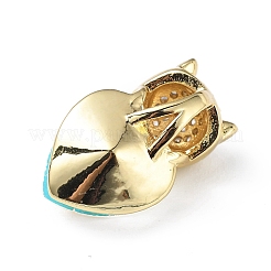 Настоящие 18-каратные позолоченные подвески из латуни с микропаве из прозрачного кубического циркония&nbsp;KK-C015-19G-16