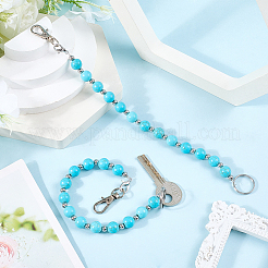 2шт брелок из синтетической бирюзы&nbsp;HJEW-SC0002-27A