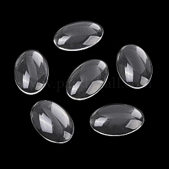 Прозрачные стеклянные овальные кабошоны&nbsp;GGLA-R022-30x20
